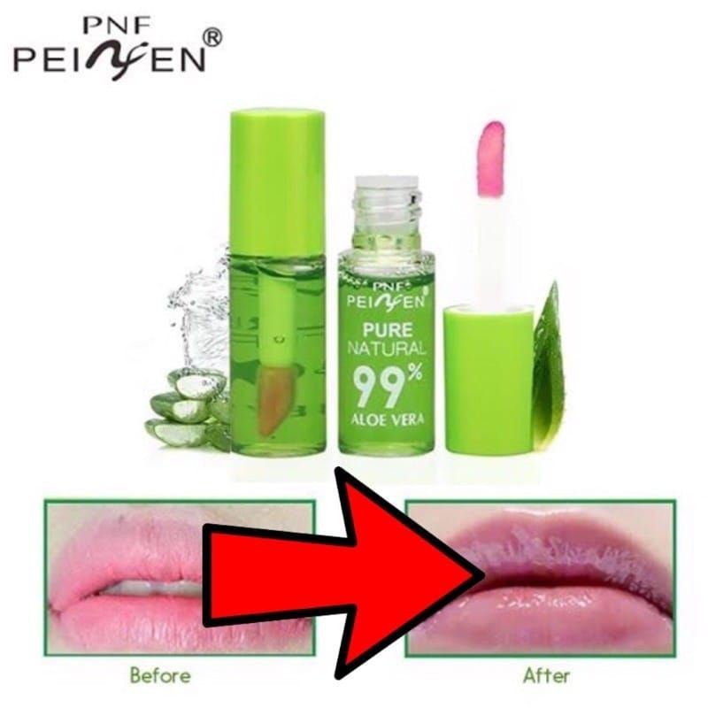 Medan Termurah/Natural 99% Aloevera Ready Green &amp; Red Lipgloss Liptint Aloevera Peiyen