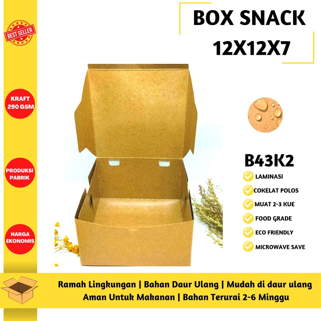 Box Snack Dus Snack Snack Box 12X12X7 (B43K2-Laminasi)