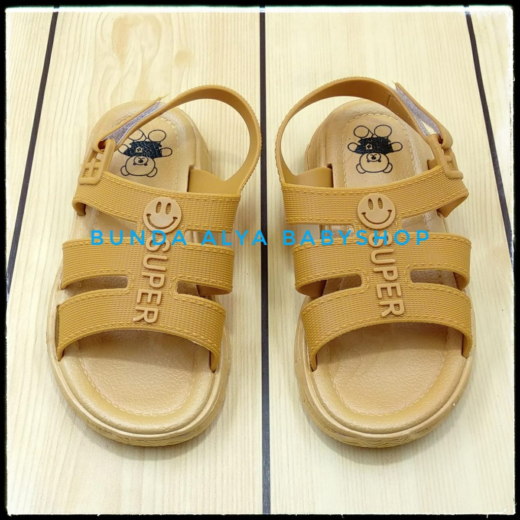 Sendal Anak Perempuan Tali Gladiator Umur 4 5 6 7 Tahun Elastis - Sandal Anak Cewek Casual COKLAT Size 24 -35 Alas Karet Anti Licin