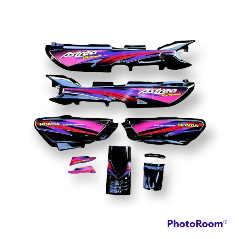 Paket cover body set Honda Astrea Grand 1997 cover body bodi astrea grand sabit 97 blarak Merah