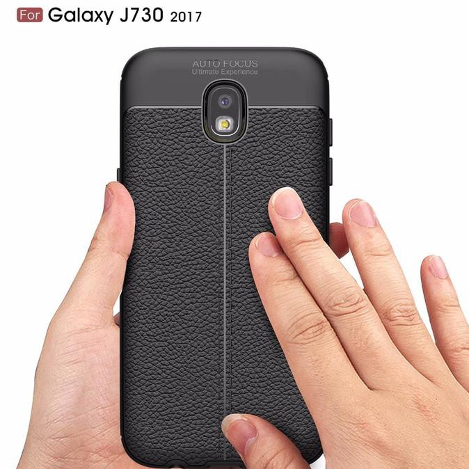 Silikon,Kondom Hp, Leather Auto Focus Samsung J3 J5 J7 Pro 2017 Case Back Cover Carbon Hp Import