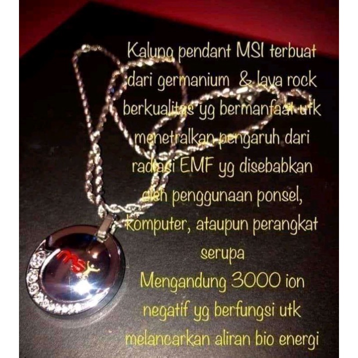 kalung pendant MSI (kalung kesehatan)