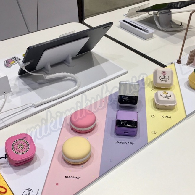 KOREA MACARONS Galaxy Buds 2 LIVE PRO Case SAMSUNG OFFICIAL CASING Z FLIP PROTECTOR SKIN GUARD PINK