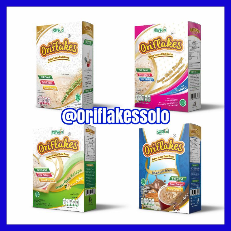 

ORIFLAKES ORIGINAL,GAZTRO DAN SLIMY SEREAL UMBI GARUT 350GRAM