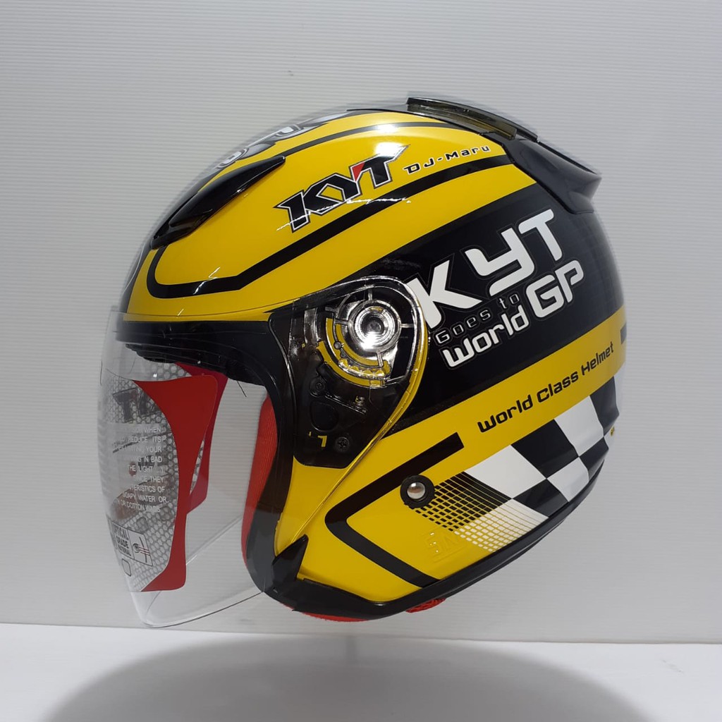 HELM HALF FACE DJ MARU MOTIF SERI #11 YELLOW