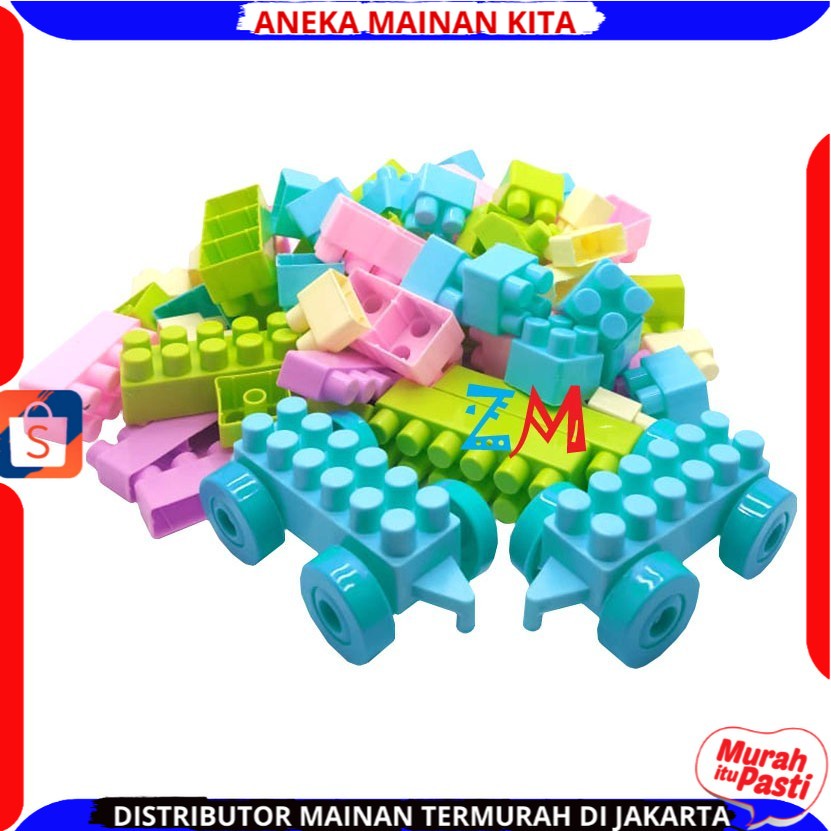 Kreatif Block Besar Ocean Mainan Balok Besar Isi 85 pcs