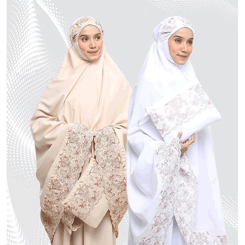 Mukena syahbani dewasa floraleena bordir jumbo || Mukena khodijah dewasa