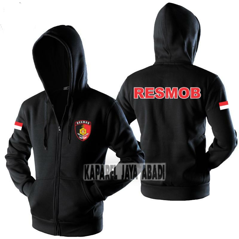 Jaket Zipper Resmob/Hoodie Resmob/Sweater Intansi Resmob/Atasan Pria Resmob polisi logo resmob