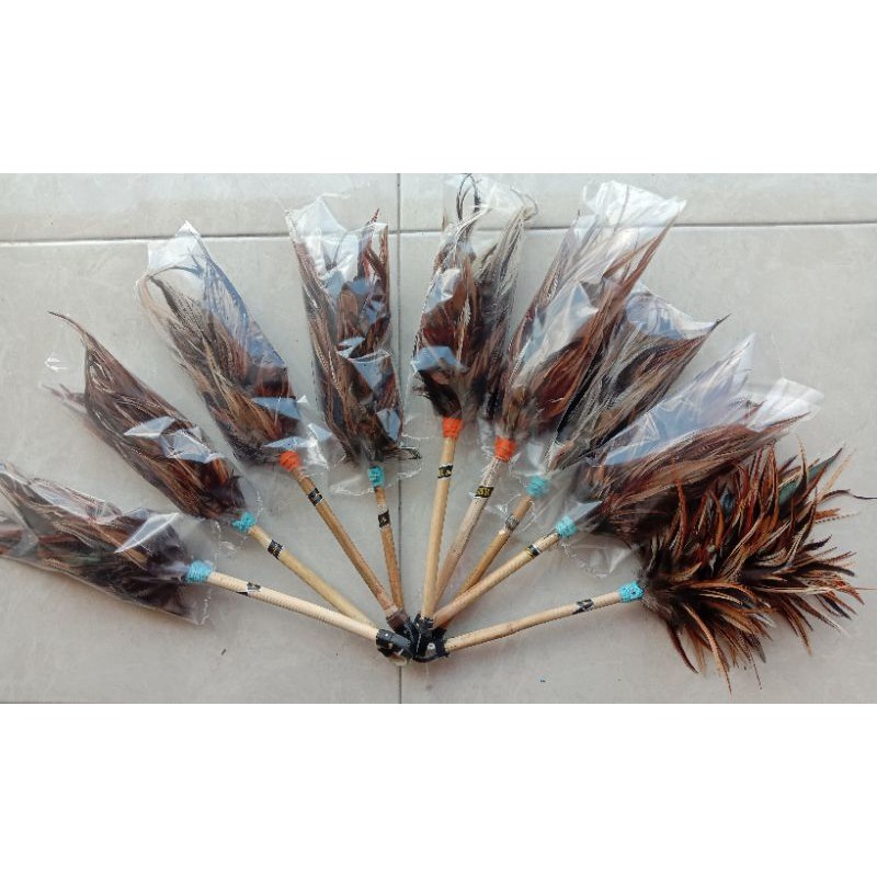 Kemoceng mini unik bulu ayam pilihan