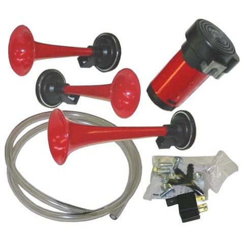 Cuci Gudang Klakson Telolet Hella 3 Corong 12v (Terompet) 100% Original + Relay