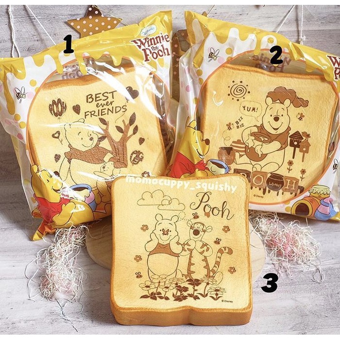 SQUISHY LICENSED winnie the pooh jumbo toast by disney ( roti jumbo)