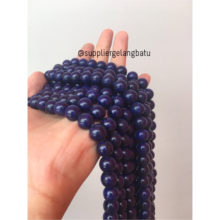 Limited edition Premium Lapiz lazuli 1 renceng termurah 10mm bahan gelang kalung aksesoris craft diy