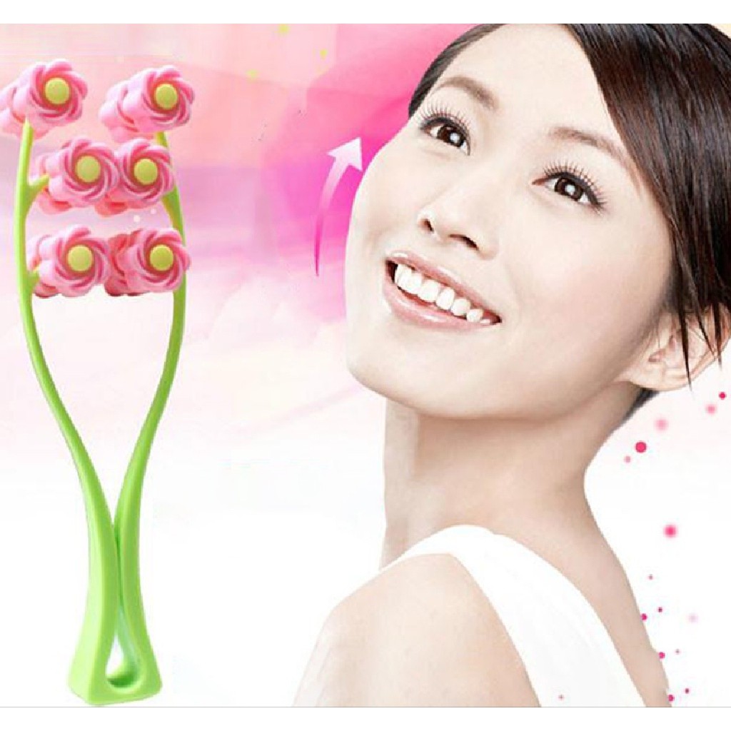 ALAT PIJAT WAJAH BUNGA PENIRUS WAJAH LA110RD LIFT FACIAL ROLLER SLIMMING MASSAGER FACE DOUBLE CHIN KUALITAS PREMIUM