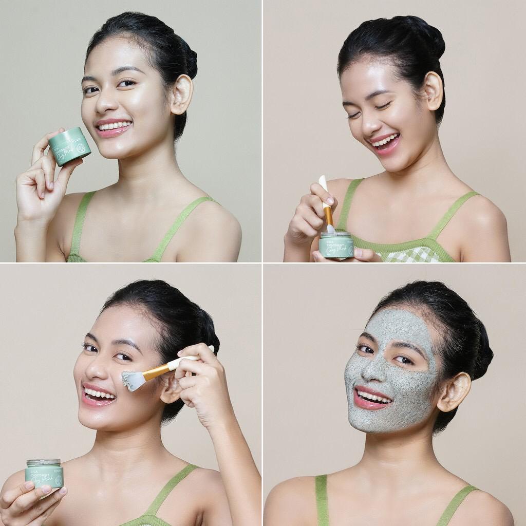 ☘️ CHAROZA ☘️ NPURE Clay Mask Centella Asiatica Chocomint 50GR