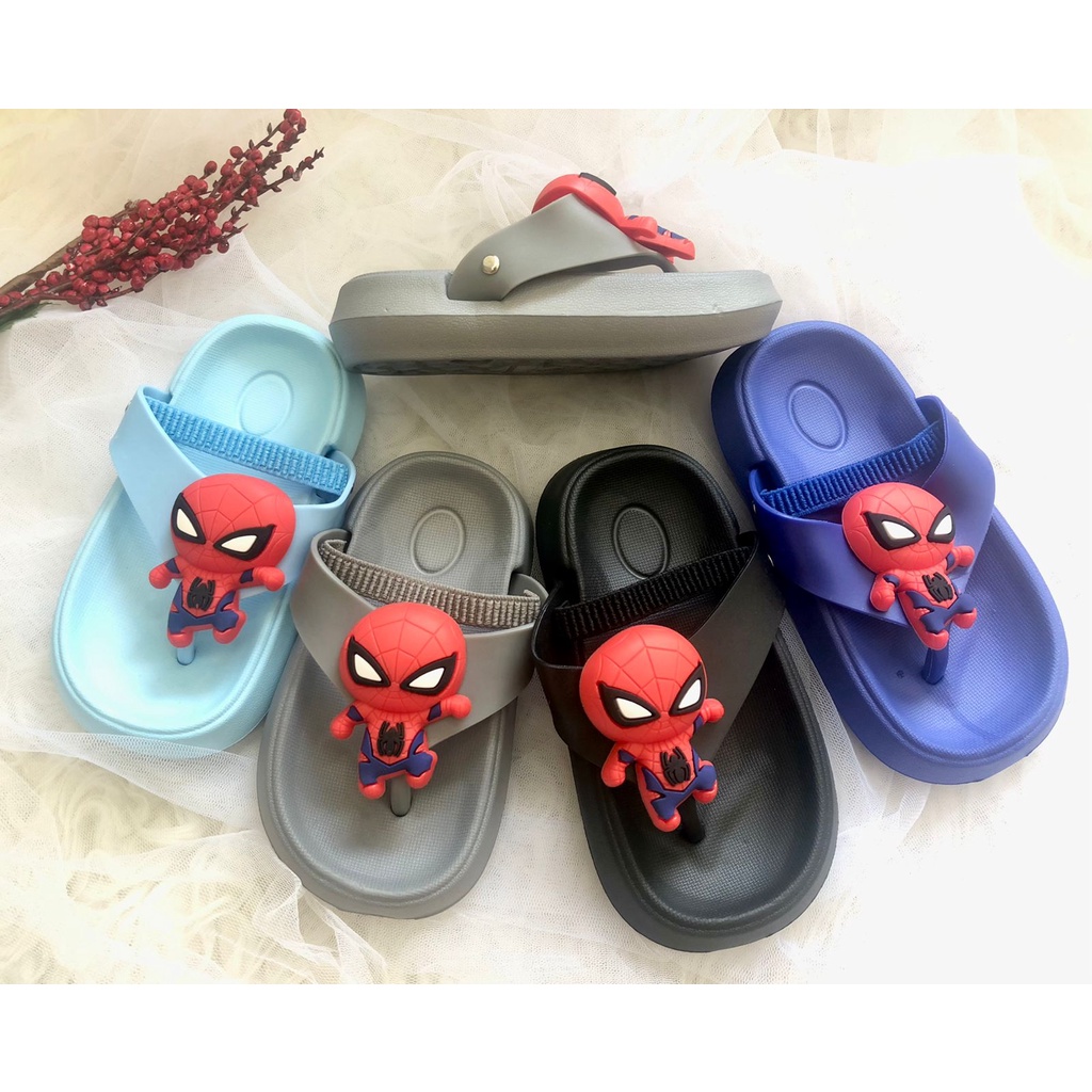 Sandal Anak / Sandal Jepit Anak Laki Laki Spidermen Bahan Karet Import Usia 0-4 Tahun