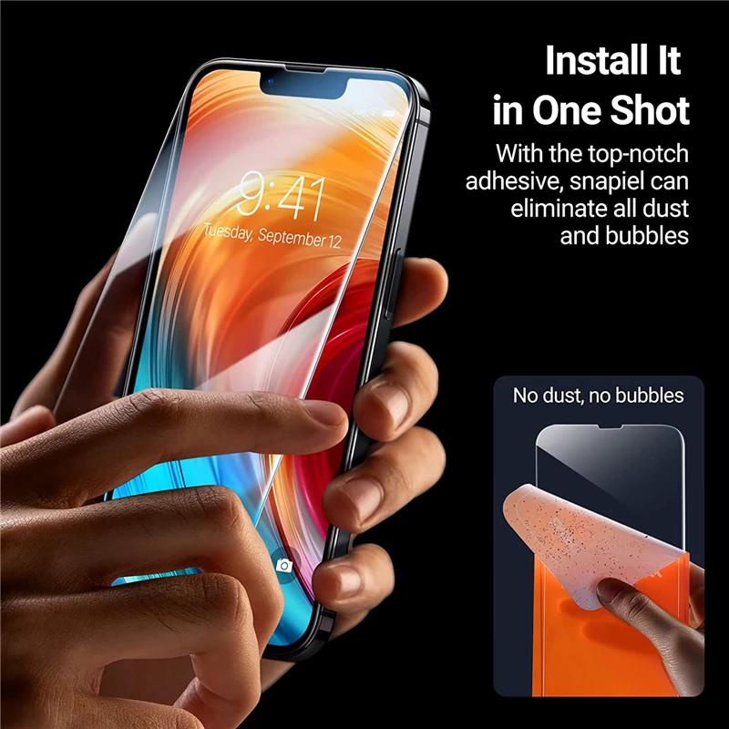 Tempered Glass Pelindung Layar Depan Belakang 2 IN 1 Untuk iPhone 14 13 12 Pro Max Mini 14 plus 14 plus 14pro 13pro 12pro