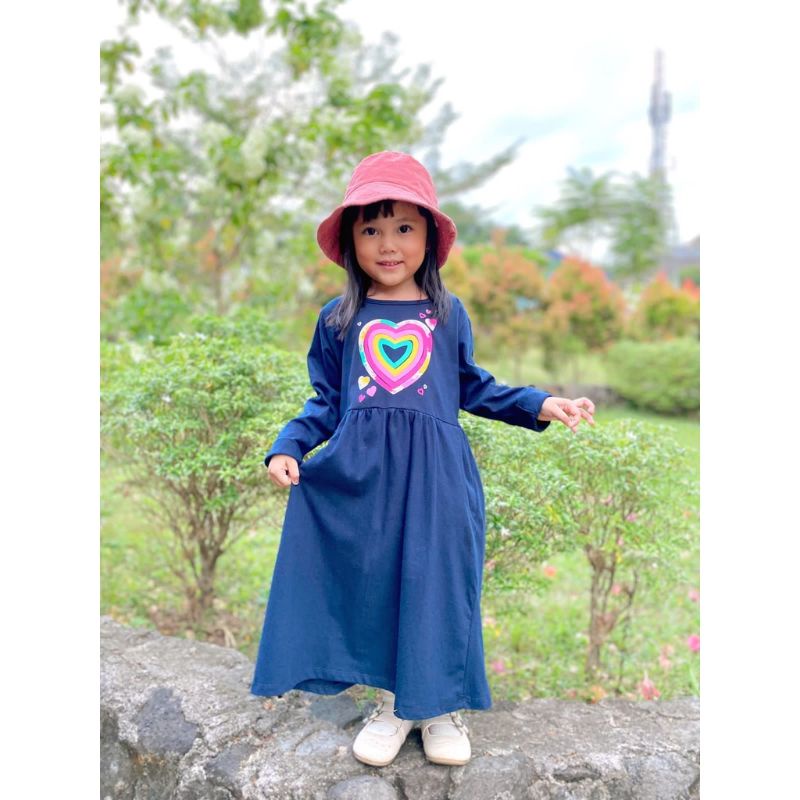 Gamis Anak Ataya Original Hooneybee Smilee Kaos Super Premium Pakaian Anak Perempuan Terlaris Termurah Best Seller