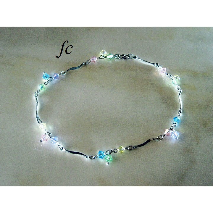 Gelang Kaki Swarovski Kode GK 04 warna Pelangi