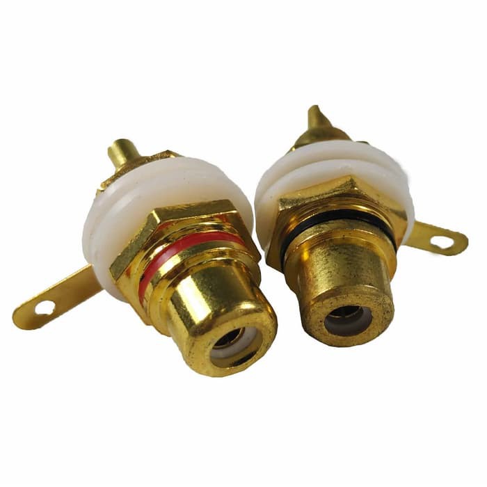 SOKET RCA GOLD HIGH QUALITY SET BESI SOCKET RCA FEMALE RCA BOX SET EMAS SOKET RCA TERMINAL RCA