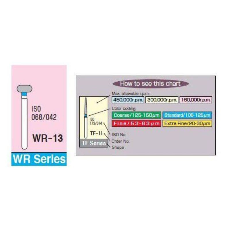 Dental Diamond Bur (WR-) / diamond bur mata bur wheel round