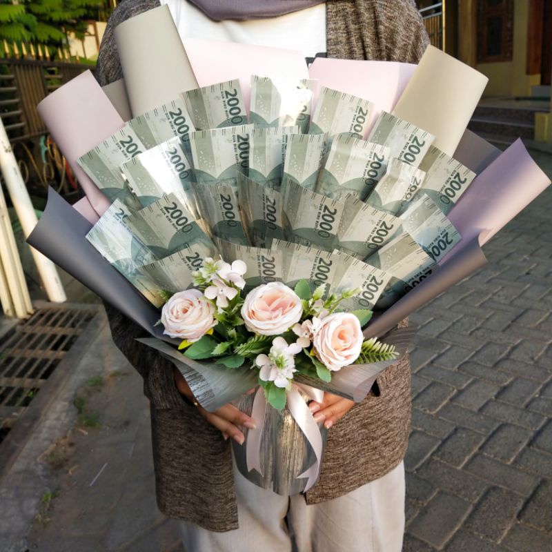 Buket Uang Asli / Buket Bunga/Kado Unik/ kado spesial