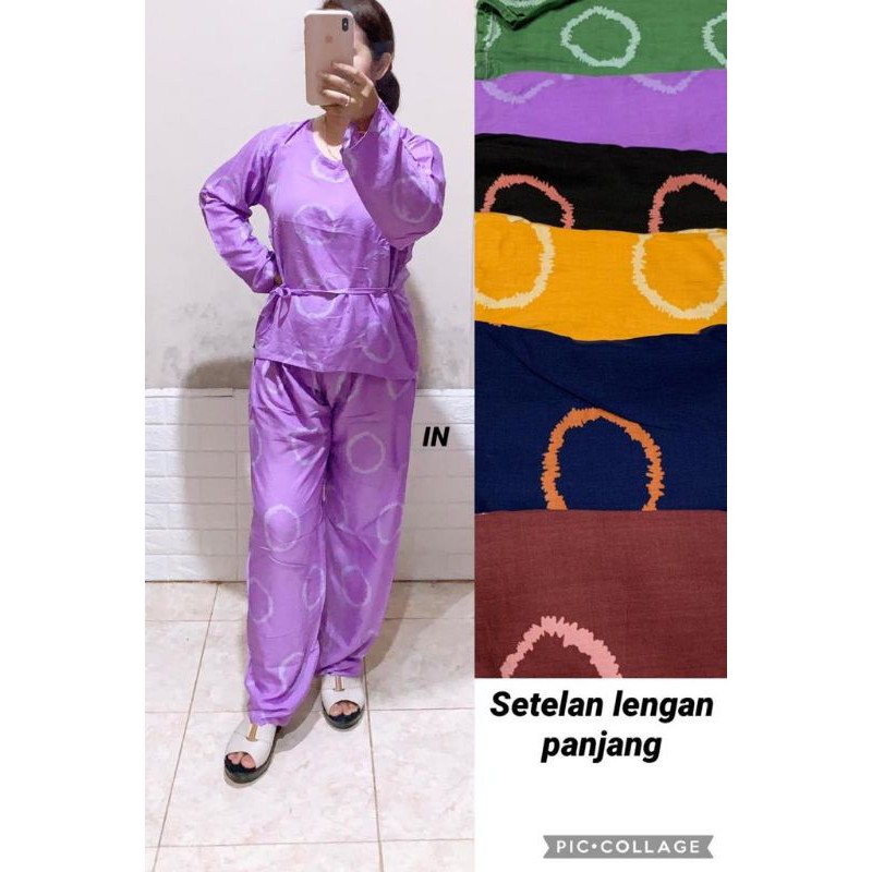 Setelan Babydoll lengan panjang Rayon PernikBali