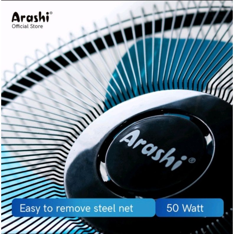 wall fan ARASHI XFLOW 16 inci - kipas angin dinding besi - garansi resmi