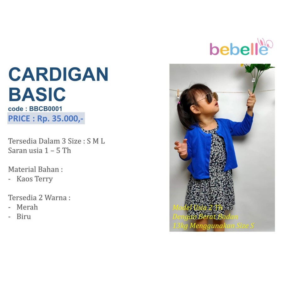 BEBELLE CARDIGAN BASIC ANAK