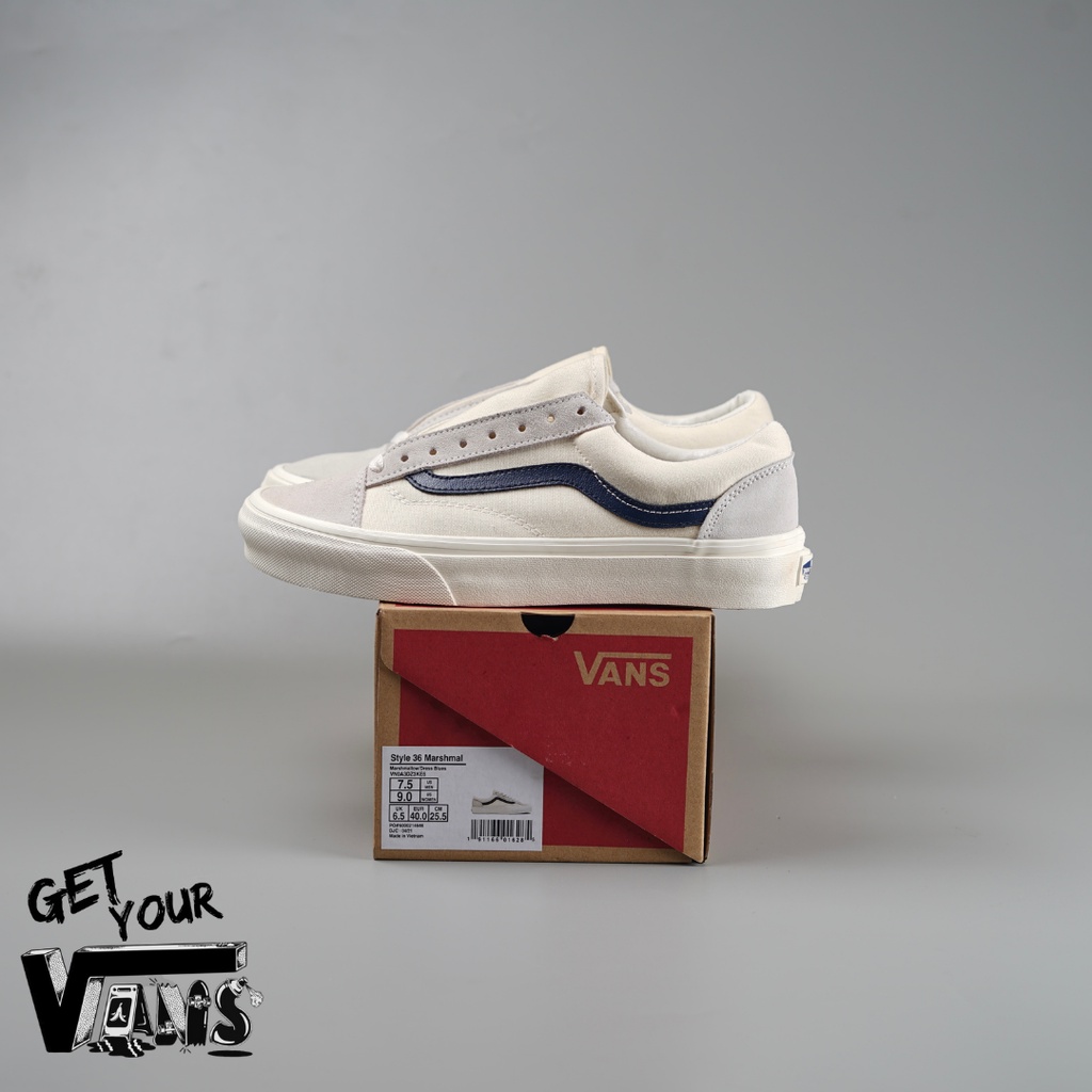 Vans Old Skool Style 36 Marshmallow Dress Blue