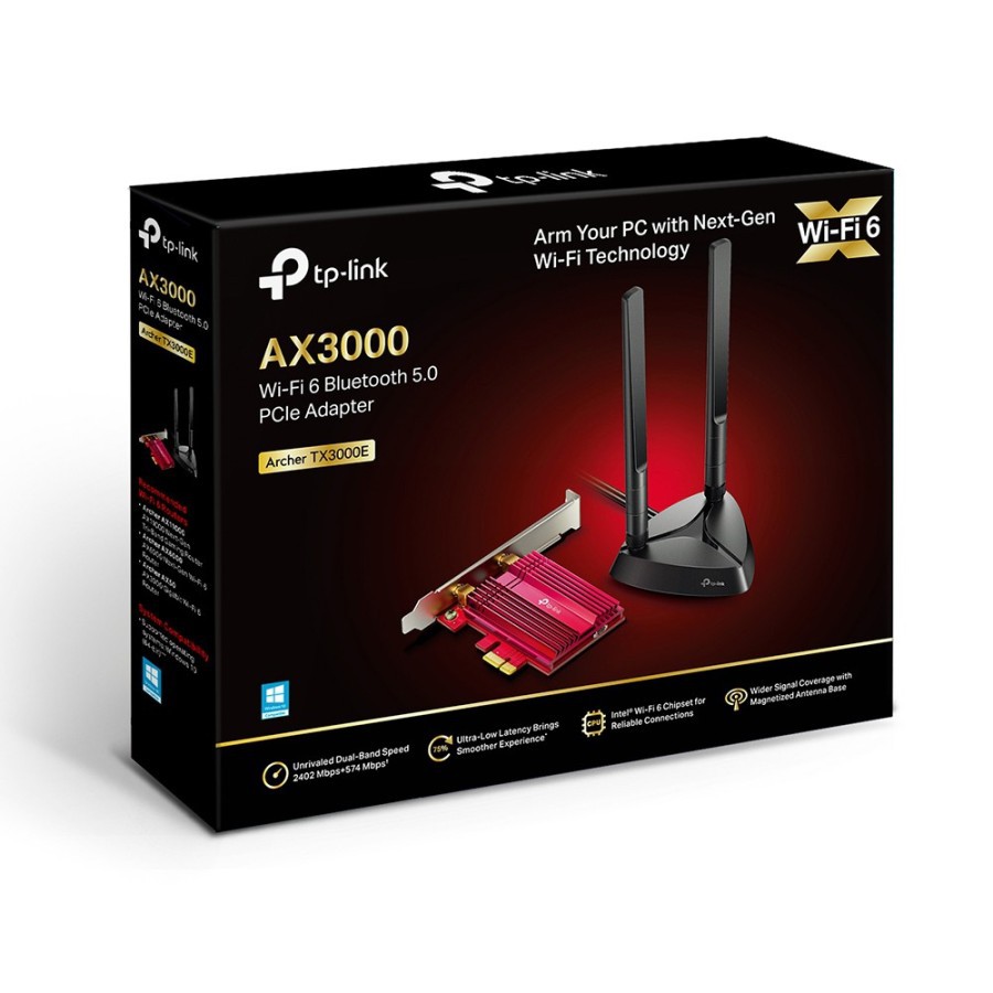 TP-LINK TX3000 AX3000 WiFi 6 Bluetooth 5.0 PCIe Adapter TPLINK TX3000E