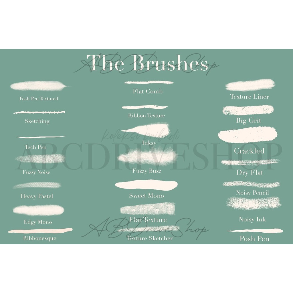 Procreate Brush - The Textured Artist Brush Kit