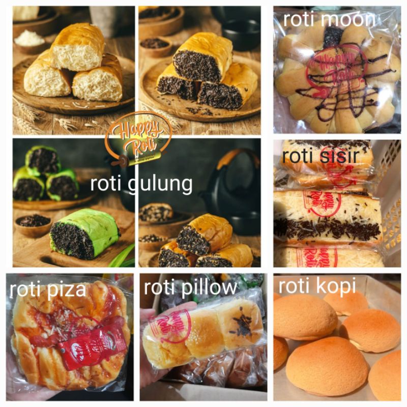 

Roti viral happy roti roti kopi, roti pizza, roti moon, roti sisir, roti boom
