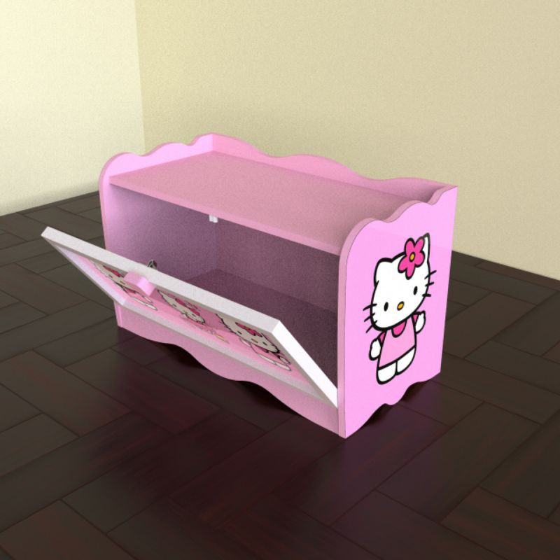 LEMARI KECIL / MINI KABINET / LEMARI PENYIMPANAN MAKANAN / KOTAK PENYIMPANAN / HELO KITTY