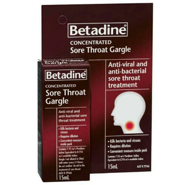 Betadine Sore Throat Gargle 15ml Australia Ready Stock Shopee Indonesia