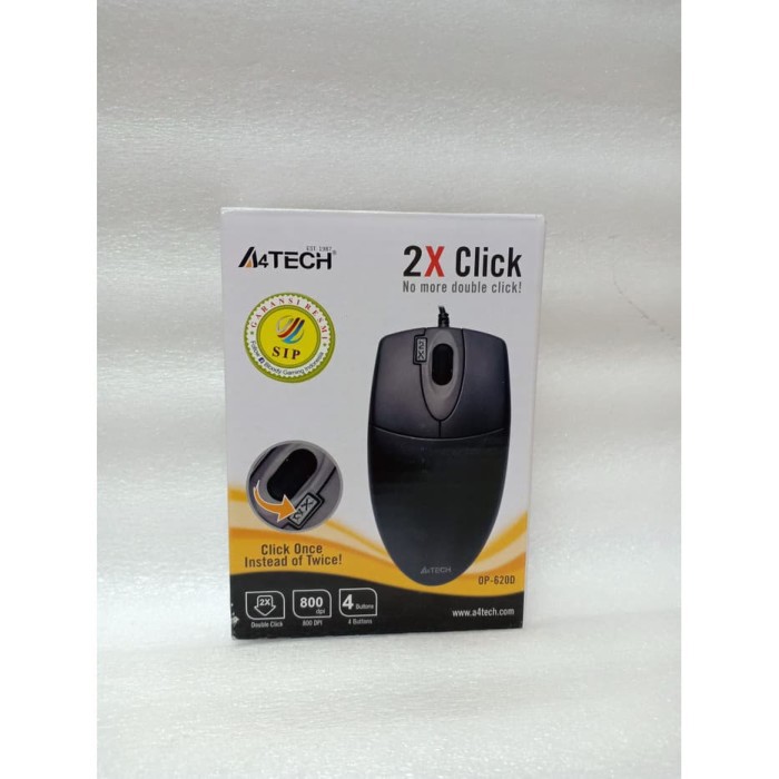 Mouse a4tech OP620d / OP-620d Double Click (2x) A4tech Mouse USB