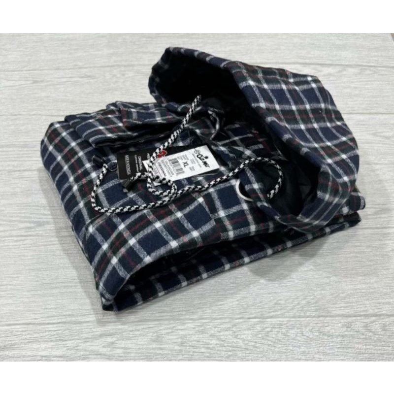 KEMEJA FLANEL HOODIE PRIA LENGAN PANJANG / FLANEL HOODIE KUPLUK / FLANNEL COWO DISTRO BEST QUALITY H