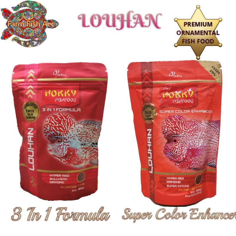 PAKAN IKAN JAPFA LOUHAN HOKKY LOUHAN 3 IN 1 SUPER COLOR ENHANCER