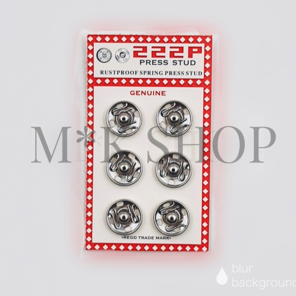 Kancing Cetet/Jepret Besi. SIZE: 14 mm. MERK : 222