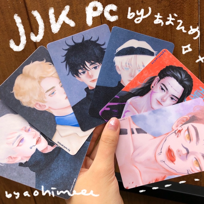 Photocard Jujutsu Kaisen Gojo Satoru Inumaki Toge Megumi Sukuna glitter | Merch Anime