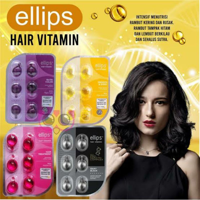 Elips Vitamin Rambut ISI 6 KAPSUL~ELIPS ORIGINAL 100 % (GROSIR)