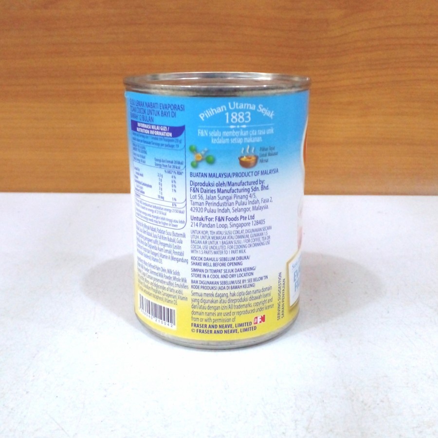 

RB [HALAL] SUSU F&N EVAPORASI 380gr FN EFAPORATED MILK F8N EVAPORATED FILLED MILK