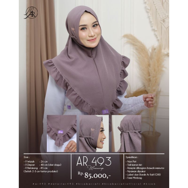 HIJAB AR RAFI | AR 493 HIJAB INSTAN TALI (Anniha Collection)-1