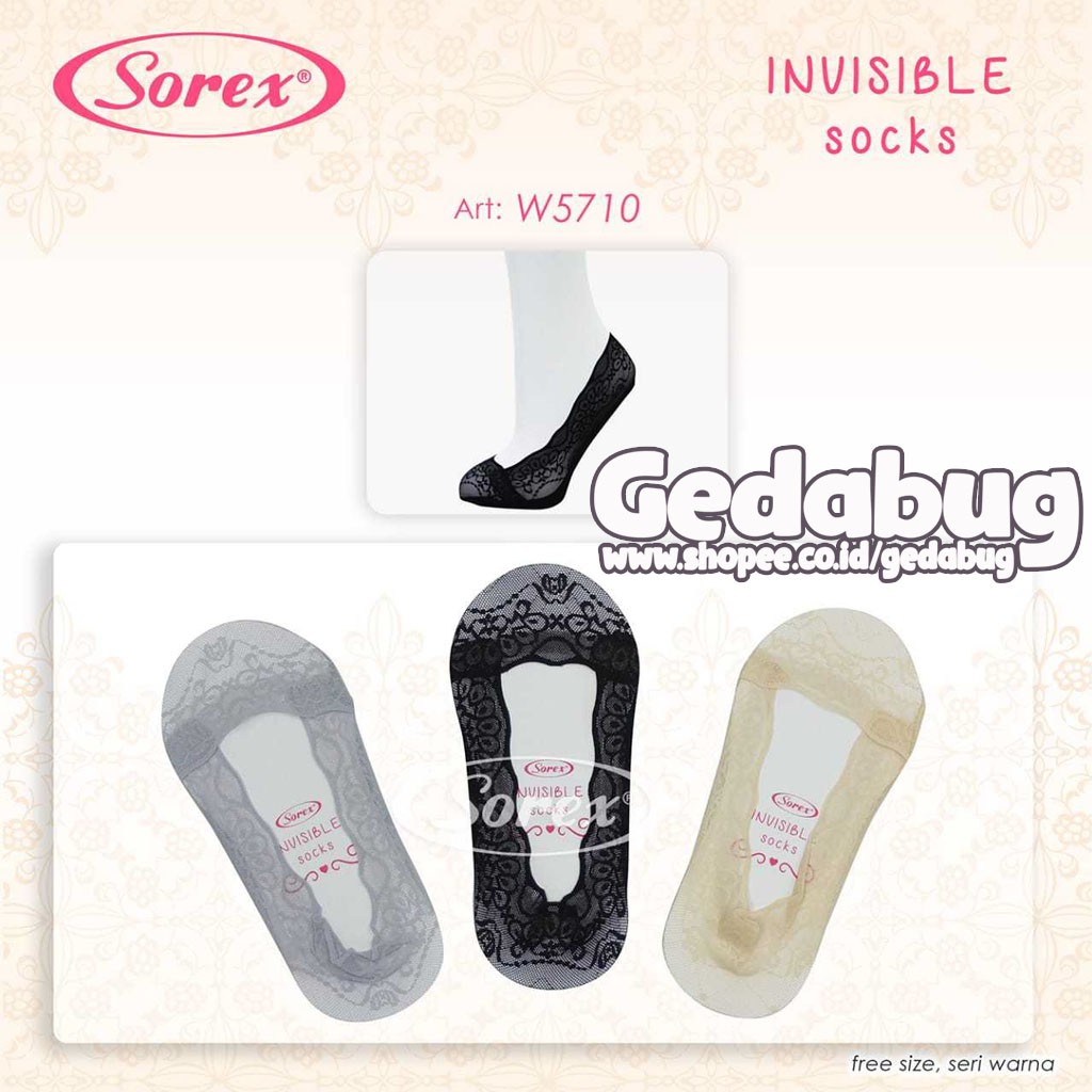 Kaos kaki wanita Renda Transparan sorex W5710 | Gedabug