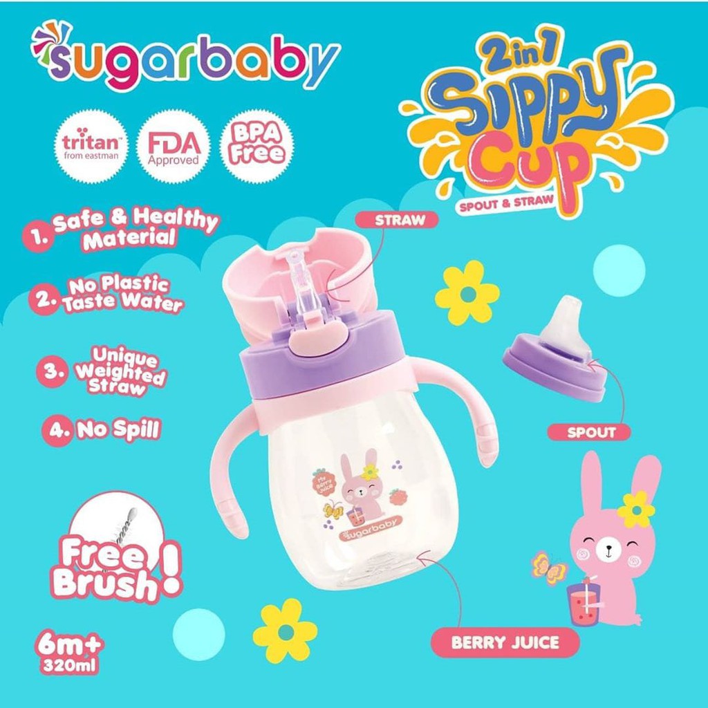 SUGAR BABY Tritan 2in1 Sippy Cup 320ml