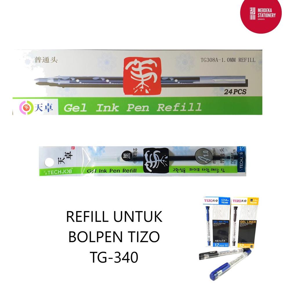 

K-ASI ♥ (ISI 24)Refill/Isi/Tinta pulpen/bolpen/ballpen Tizo TechJob TG308A 1.0 untuk pulpen TG340/TG-340 top produk