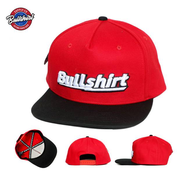 Topi Pria Topi Snapback Topi Distro Warna Merah Original Local Brand Bullshirt Casanoel