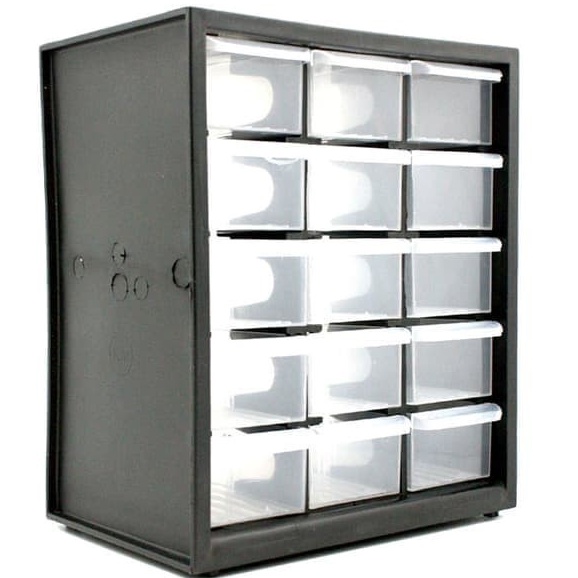 RAK MULTI FUNGSI /RAK PVC BAUT MUR 15 SUSUN DLL/Rak Baut Fiser KENMASTER 15 Slot Laci Drawers Parts Organizer/RAK BAUT 15 SUSUN KENMASTER/ Rak Multi Fungsi/Rak Baut/ PART ORGANIZER/ 15 Slot Laci Drawers Parts Organizer/ RAKMUR BAUT PERKAKAS TUKANG/TEMPAT