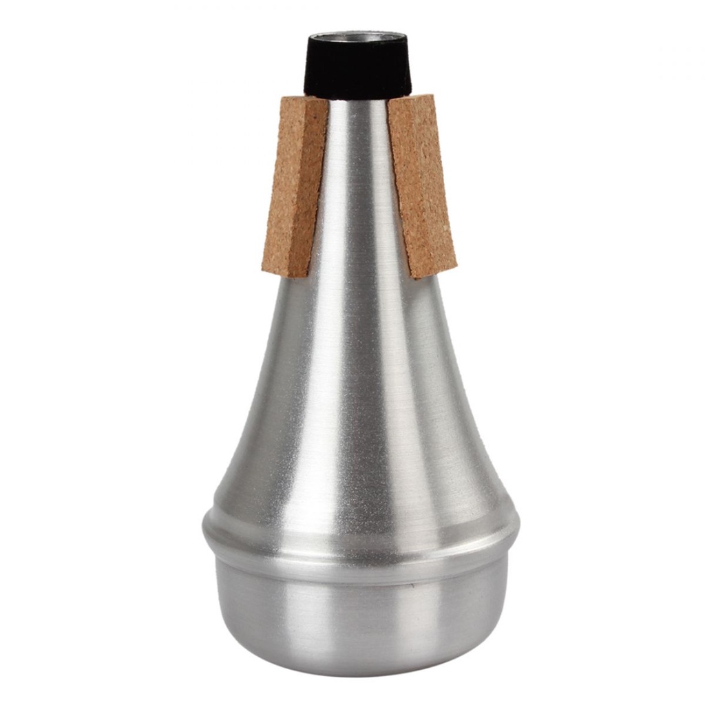 Mute Suara Terompet Bahan Aluminum Alloy Warna Silver Tahan Lama