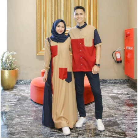ARIMBIT ETHICA 2021 / ELFA 186/ BAJU SERAGAM LEBARAN KELUARGA MUSLIM / BAJU COUPLE MUSLIM TERLARIS