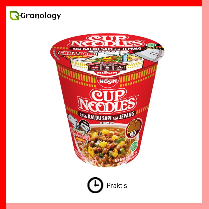 Nissin Cup Noodle Ala Jepang 66 gram - Kaldu Sapi